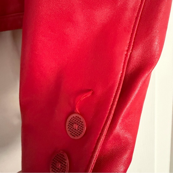 Carlisle Red Leather Jacket | Zip Front | Size 4 - Picture 5 of 5